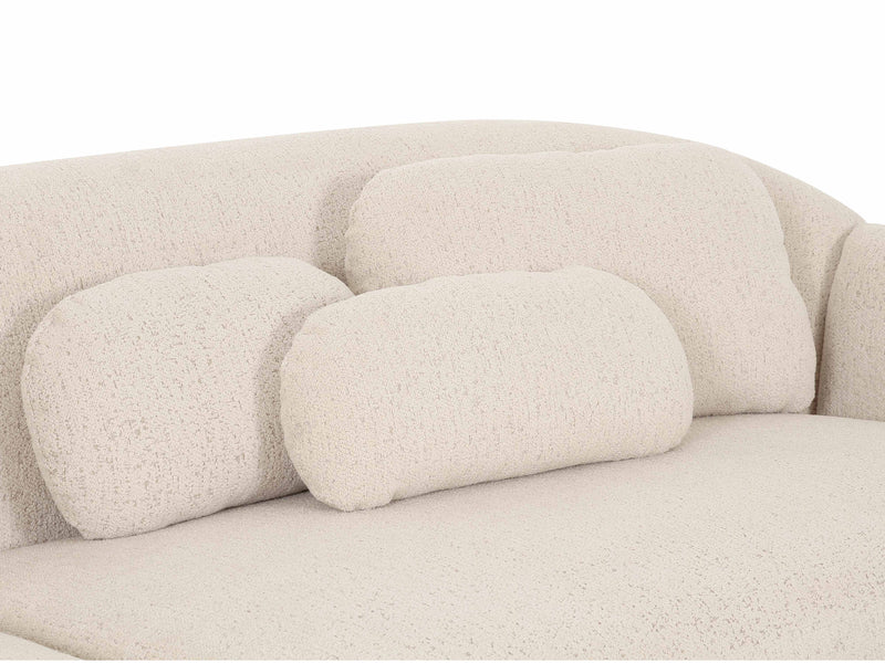 Misty 114.8" Wide Boucle Fabric Modular Sofa