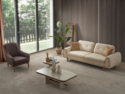 Mocca Sark 92.5" Wide Extendable Sofa