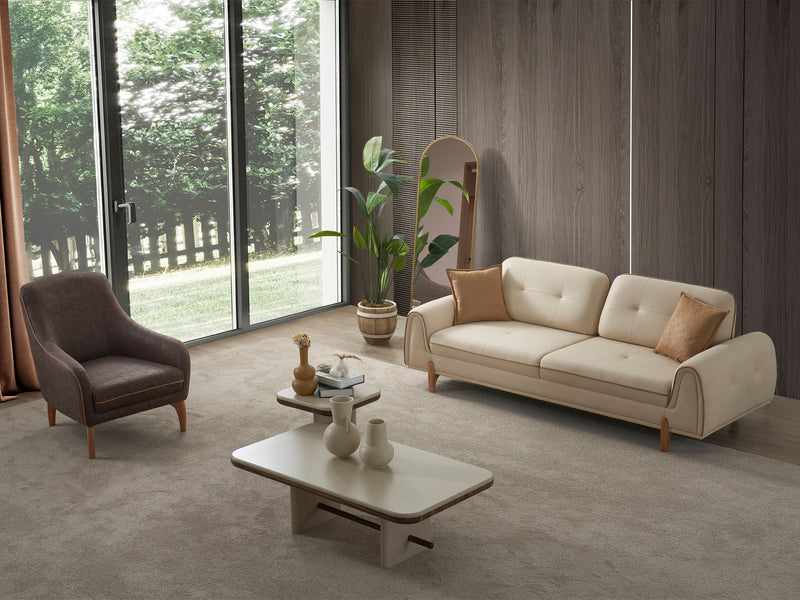 Mocca Sark 92.5" Wide Extendable Sofa