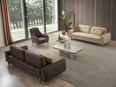 Mocca Sark 92.5" Wide Extendable Sofa