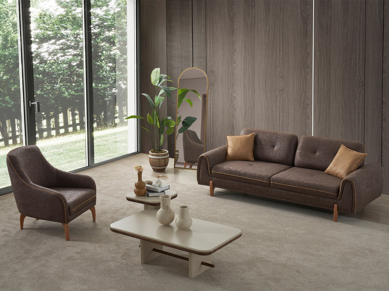 Mocca Sark 92.5" Wide Extendable Sofa