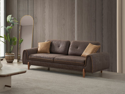 Mocca Sark 92.5" Wide Extendable Sofa