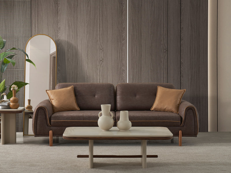 Mocca Sark 92.5" Wide Extendable Sofa