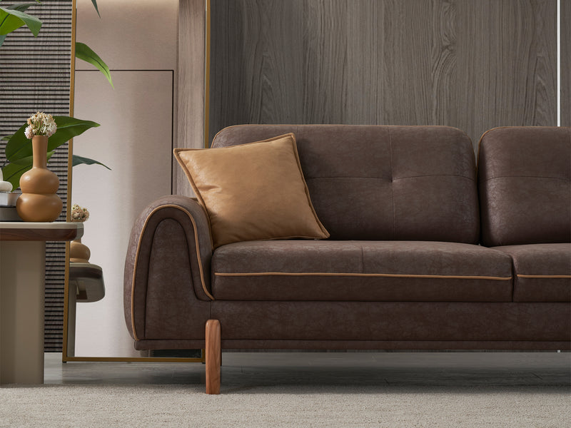 Mocca Sark 92.5" Wide Extendable Sofa