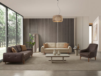 Mocca Sark 92.5" Wide Extendable Sofa