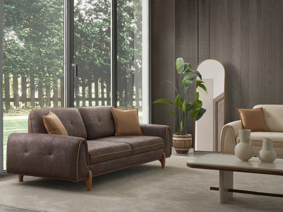 Mocca Sark 92.5" Wide Extendable Sofa