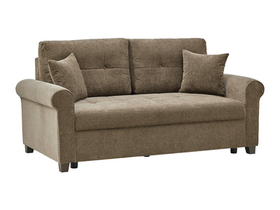 Mocca 74.8" Wide Convertible Loveseat