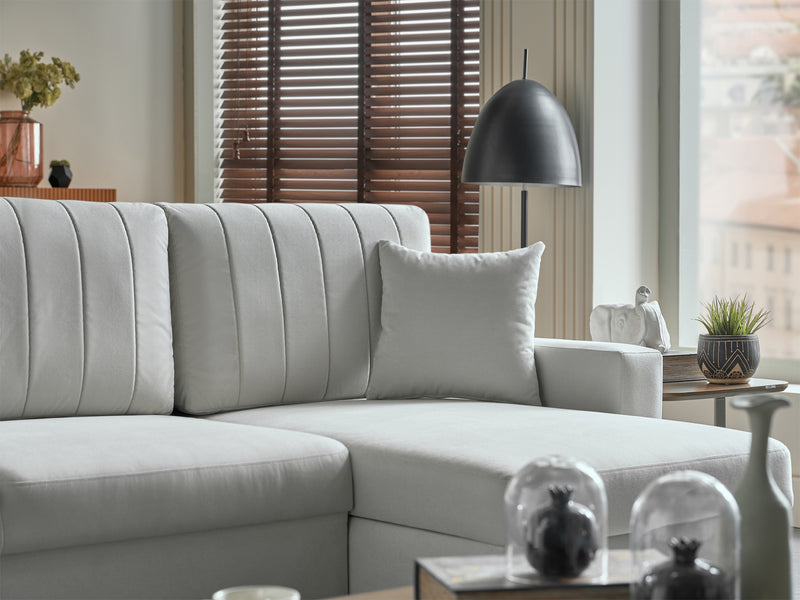 Bellona Istikbal Mocca S 101" Wide Convertible Sleeper Sectional