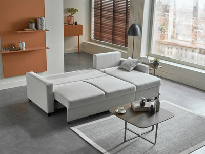 Bellona Istikbal Mocca S 101" Wide Convertible Sleeper Sectional