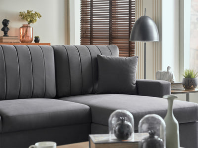 Bellona Istikbal Mocca S 101" Wide Convertible Sleeper Sectional