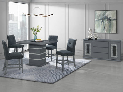 Monaco Glo 4 Person Counter Height Dining Room Set
