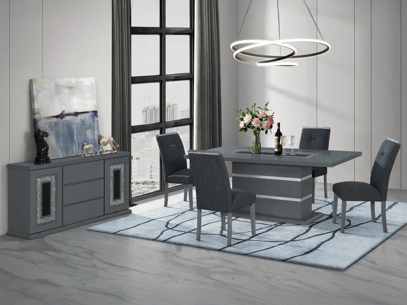 Monaco Glo 78.7" Wide Dining Table