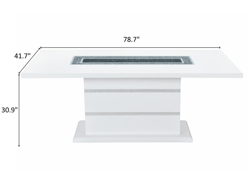 Monaco Glo 78.7" Wide Dining Table