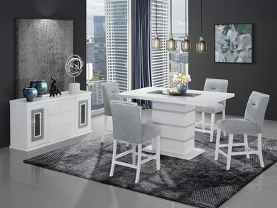 Monaco Glo  63.4" Wide Counter Height Rectangular Dining Table