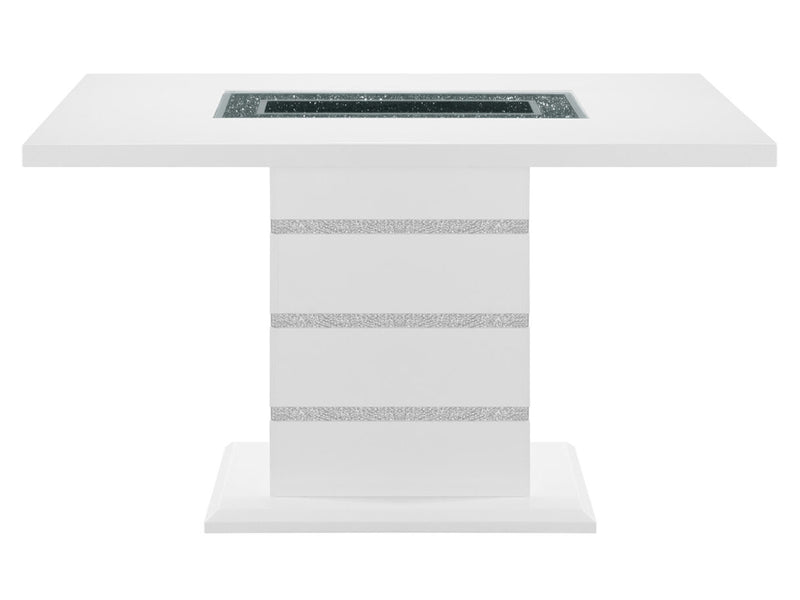 Monaco Glo  63.4" Wide Counter Height Rectangular Dining Table