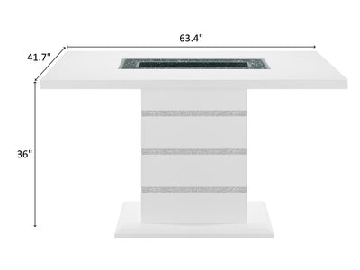 Monaco Glo  63.4" Wide Counter Height Rectangular Dining Table