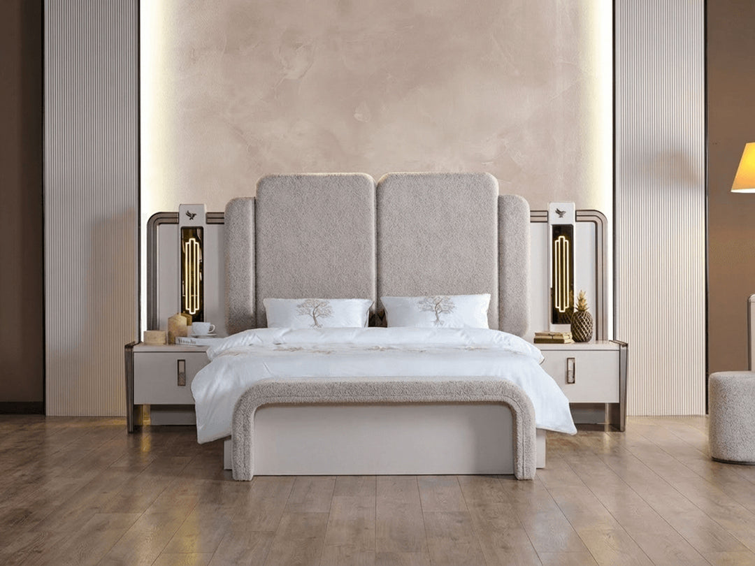 Arini 4-Piece Bedroom Set - Cream/Sand Wash - Queen, image size:1080x810