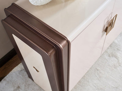 Nirvana Kanss 98" Wide 4 Door Buffet With Mirror