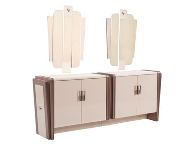 Nirvana Kanss 98" Wide 4 Door Buffet With Mirror