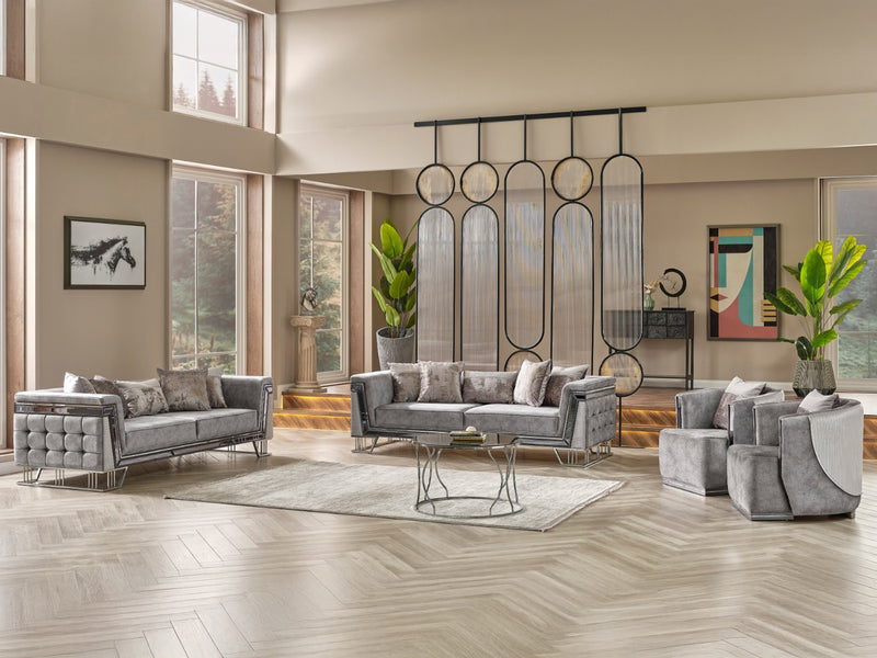 Munich Silver 32" Wide Armchair