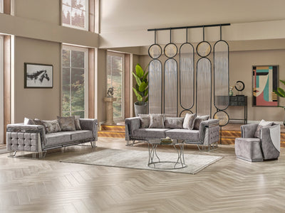 Munich Silver Living Room Set