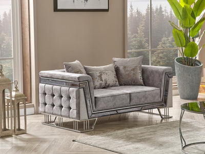 Munich Silver Living Room Set