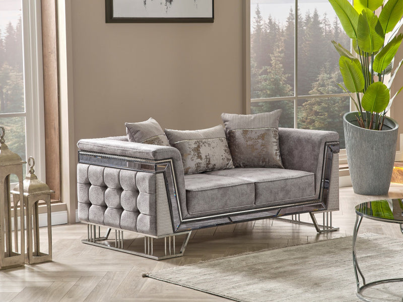 Munich Silver Living Room Set