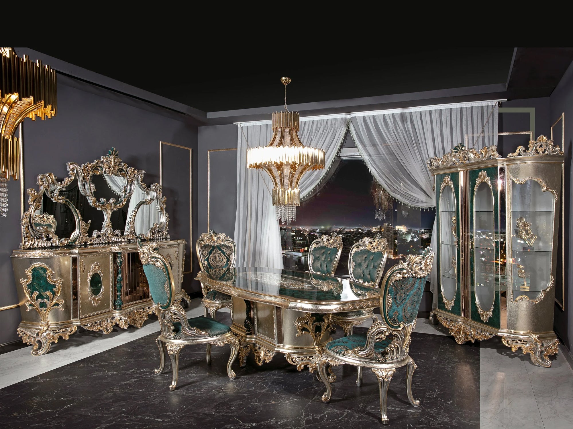 Imparator MyL Traditional 6 Person Dining Room Set – Istanbul Furniture ...