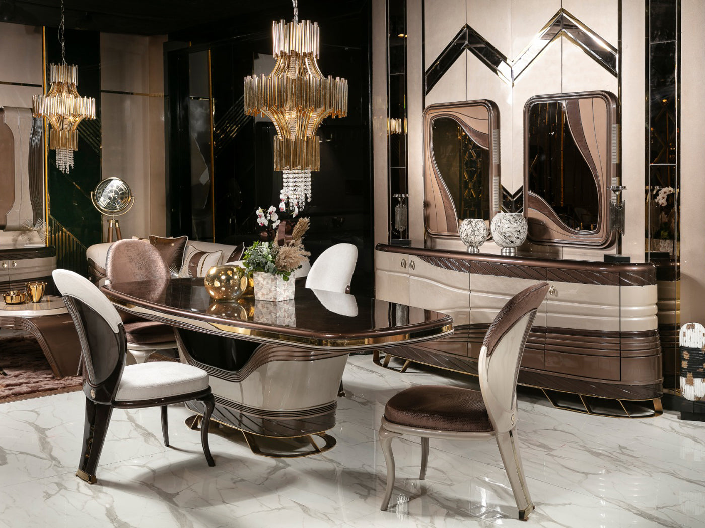 Rixos MyL Traditional 6 Person Dining Room Set – Istanbul Furniture ...