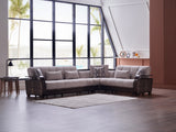 Natural 116.1" Wide Convertible Sectional