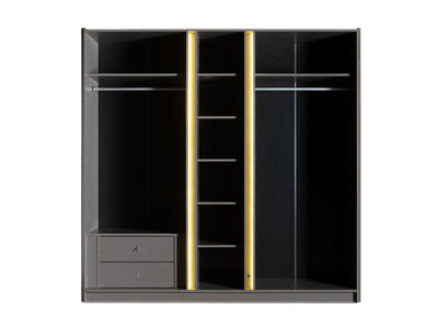 Naturay 86" Wide 5 Door Wardrobe