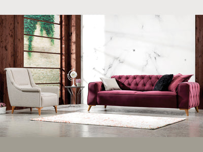 Nestax 90" Wide Extendable Tufted Sofa