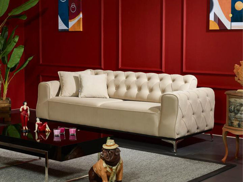 Nestax 90" Wide Extendable Tufted Sofa