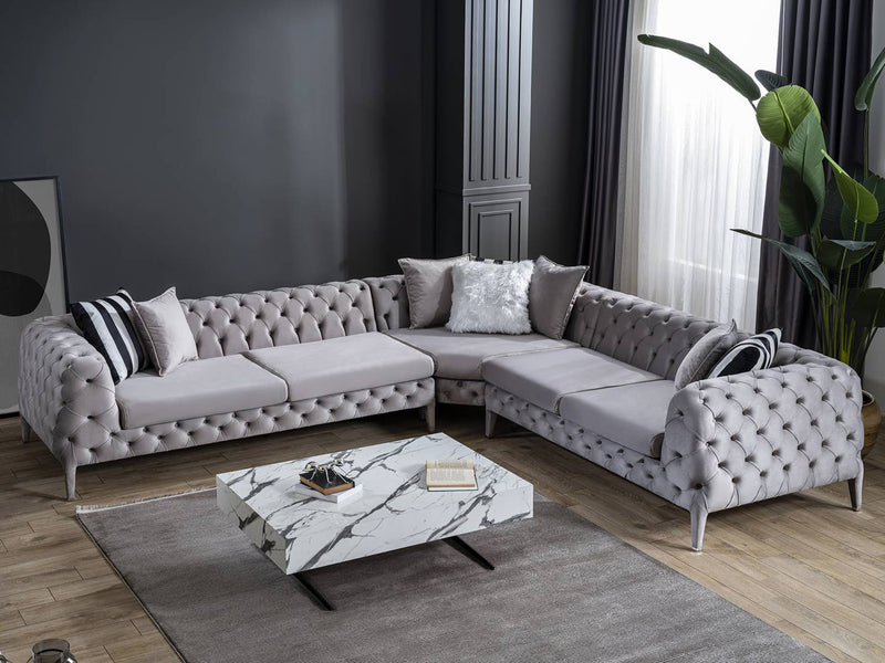 Scala 127" Wide Tufted Sectional