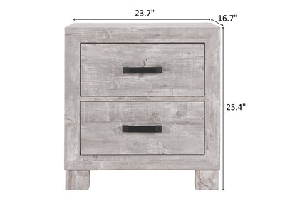 Nolan 25.4" Tall 2 Drawer Nightstand
