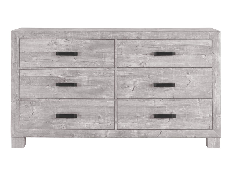 Nolan 59.2" Wide 6 Drawer Dresser With Mirror