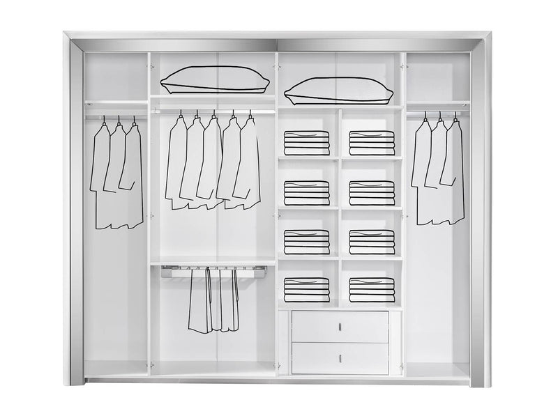 Novar 109" Wide 6 Door Wardrobe