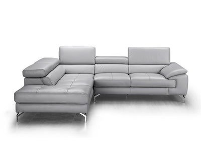 Olivia 107" / 87" Wide Leather Sectional