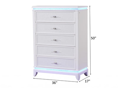 Opium 36" Wide 5 Drawer Chest