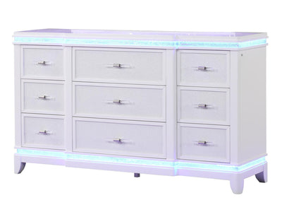 Opium 64" Wide 9 Drawer Dresser With Mirror