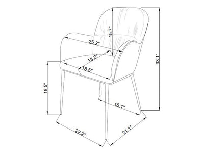 Orleans 22.2" Wide Dining Armchair