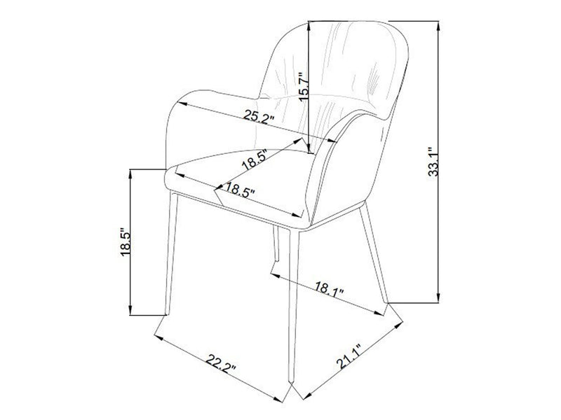 Orleans 22.2" Wide Dining Armchair