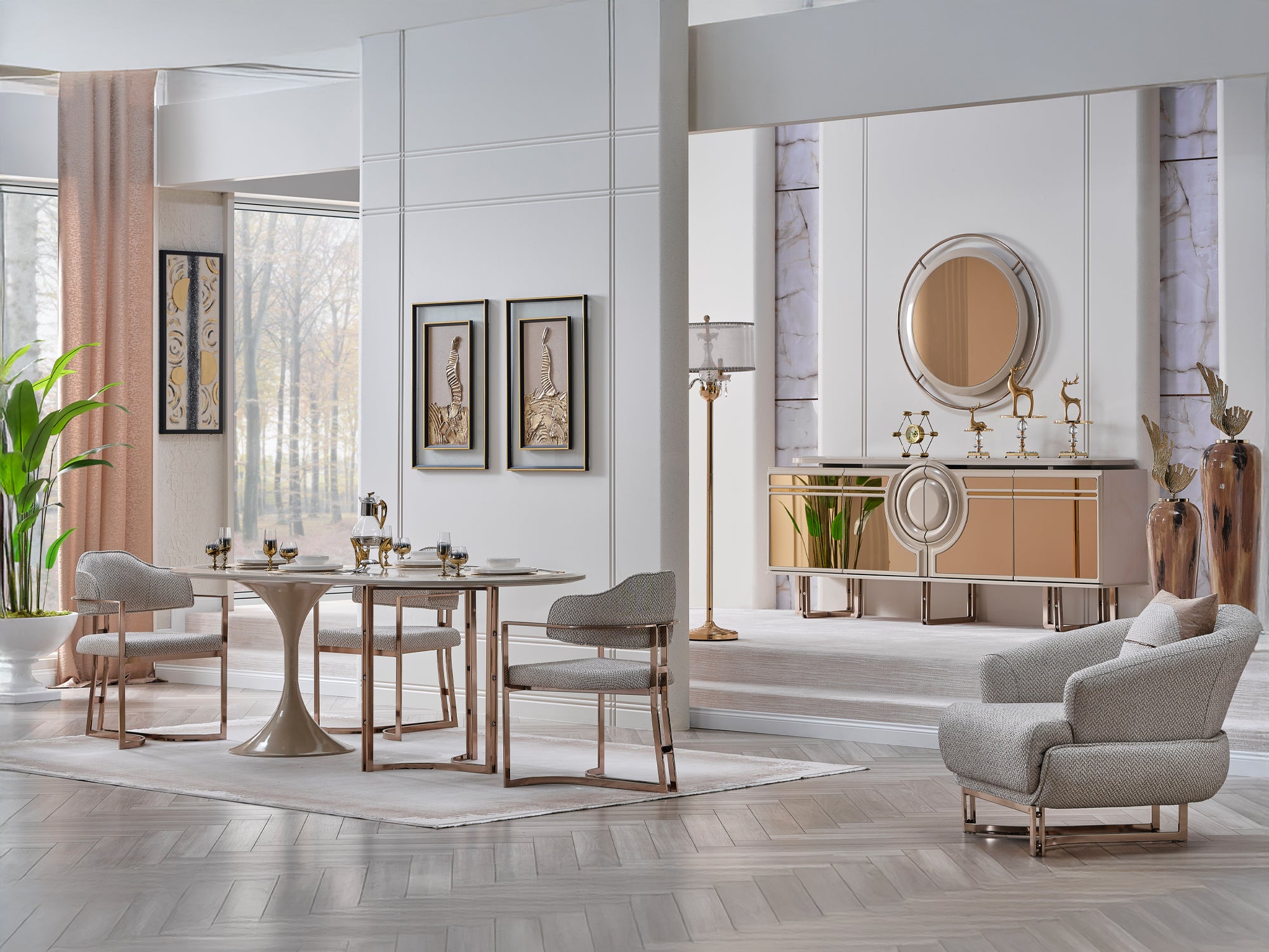Palermo Sann 6 Person Dining Room Set – Istanbul Furniture - Home of ...