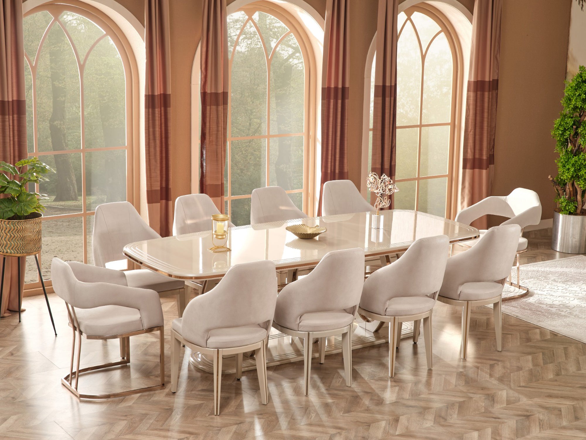 Paris 10 Person Dining Room Set – Istanbul Furniture - Home of Unique ...
