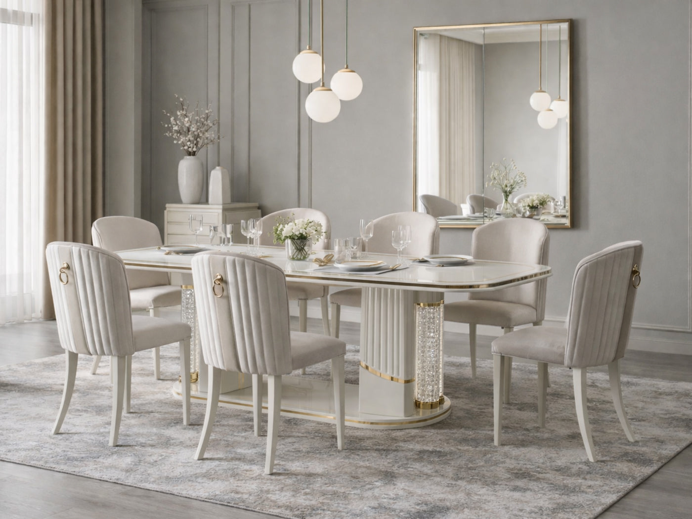 Paris Mistral 8 Person Dining Room Set – Istanbul Furniture - Home of ...