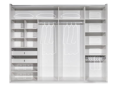 Parmar 103" Wide Sliding Wardrobe