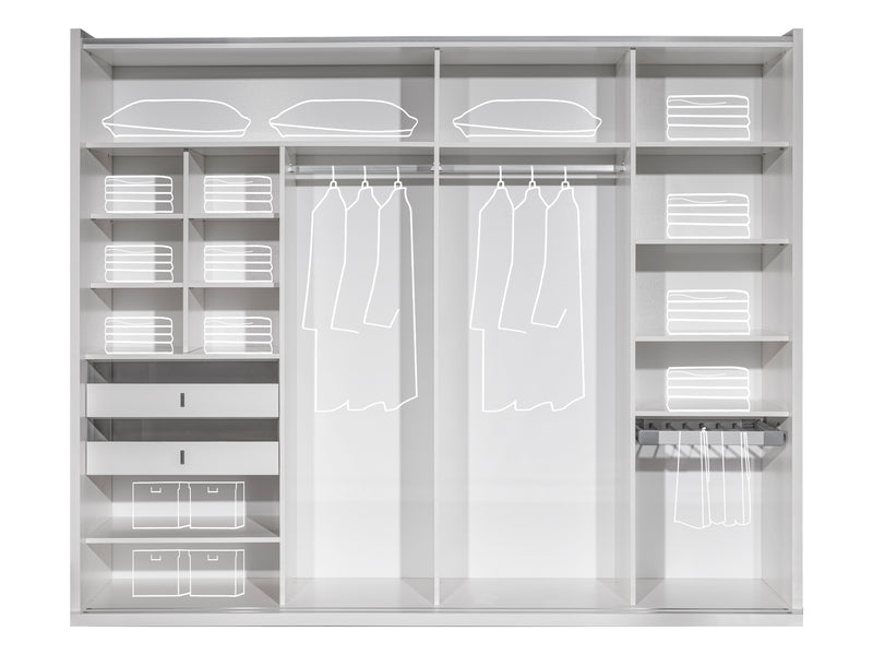 Parmar 103" Wide Sliding Wardrobe