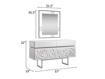 Parmar 57" Wide Dresser With Mirror