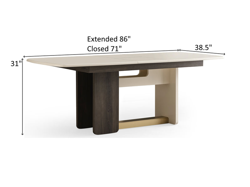 Pedro 86" / 71" Wide Extendable Dining Table