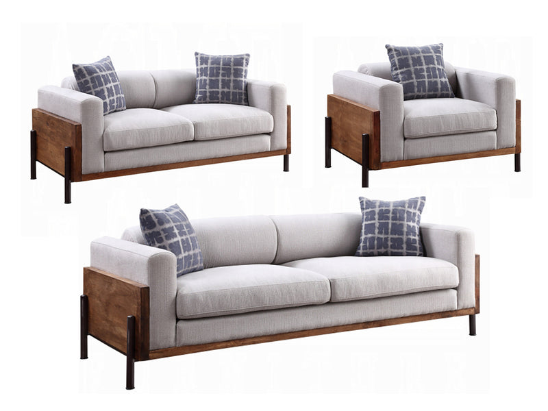 Pelton Walnut Finish Living Room Set